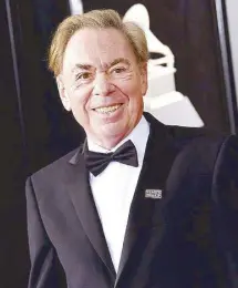  ??  ?? Lord Lloyd Webber is celebratin­g his birthday in a big way with the release of his memoirs Unmasked and The Platinum Collection, also titled Unmasked, made up of the music he has created these past 50 years or so. —AP photo