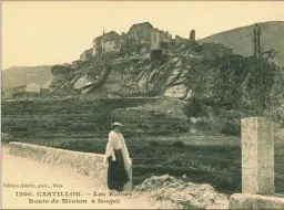  ??  ?? Le village de Castillon a pour particular­ité d’avoir été détruit à deux reprises. Quelques traces de son passé demeurent aujourd’hui.