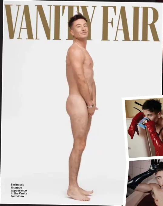  ?? ?? Baring all: His nude appearance in the Vanity Fair video