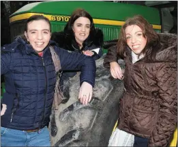  ?? Photos by Joe Hanley ?? ABOVE: Ready to take part in the James Ashe Memorial Tractor Run from The Anvil Bar in Boolteens, Keel, were Anne Marie, Sarah and Sharon Sheehan. RIGHT: Thumbs up by children who travelled with their parents to watch the James Ashe Memorial Tractor Run on Sunday.