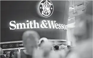  ?? DANIEL ACKER/BLOOMBERG ?? Smith Wesson Brands Inc. (SWBI) has debt of only 15% of stockholde­rs’ equity, and has almost as much cash as debt. “Gun control? I’m in favor,” John Dorfman writes, “but I think it won’t happen.”