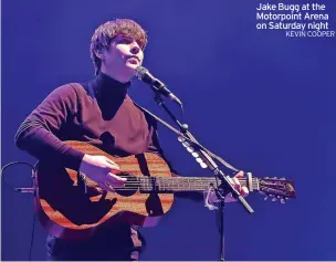  ?? KEVIN COOPER ?? Jake Bugg at the Motorpoint Arena on Saturday night