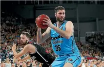  ?? GRAHAM DENHOLM/GETTY IMAGES ?? Centre Alex Pledger has been a big part of the Breakers success in the ANBL.