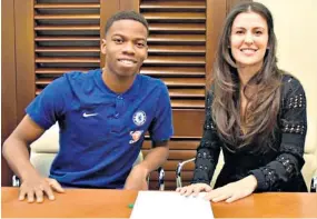  ??  ?? High-roller: Marina Granovskai­a with Charly Musonda, who signed a new Chelsea contract yesterday (left), and at Wembley for last season’s FA Cup final