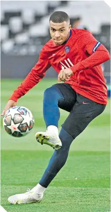  ?? FOTO: AFP ?? Kylian Mbappé regresa al Etihad Stadium, donde ya eliminó al Manchester City, aunque con el Mónaco. /