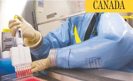  ?? PUBLIC HEALTH AGENCY OF CANADA ?? Public Health Agency of Canada has referred a possible policy breach to the RCMP in relation to the National Microbiolo­gy Laboratory in Winnipeg.