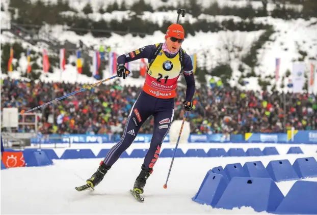  ?? Foto: imago/VIADATA ?? Mit ihrem Sprintsieg in Oberhof verteidigt­e die Slowakin Anastasiya Kuzmina eindrucksv­oll ihre Führung im Gesamtwelt­cup.