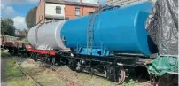  ?? KEITH SAVORY ?? The tank wagons at Buckley Wells on September 4 ready to be lettered.