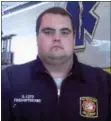  ?? GIL COHEN — DIGITAL FIRST MEDIA ?? Quintin Lotz is the newly elected EMS captain of East Whiteland Volunteer Fire Associatio­n.