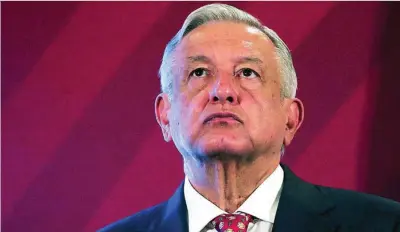  ?? REUTERS ?? El presidente de México, Andrés Manuel López Obrador