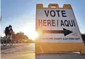  ??  ?? You can find your assigned polling location by visiting the websites https://recorder.maricopa.gov or https://azsos.gov. MATT YORK/AP