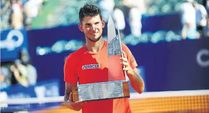  ?? GERMAN GARCIA ADRASTI ?? Campeón. Dominic Thiem no defenderá el título en el Buenos Aires; prefirió Rotterdam.