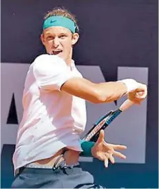  ??  ?? ► Nicolás Jarry, en el ATP de Hamburgo.