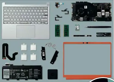  ?? ?? LEFT The kit contains everything you need to build your own laptop
