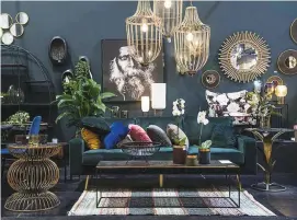 ??  ?? An exuberant vignette from Maison &amp; Objet’s home décor fair highlights the hot spots in upcoming interior design trends.