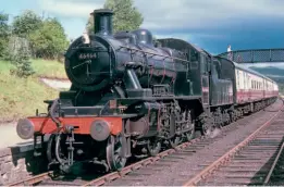  ?? STEVE JONES/ CREATIVE COMMONS ?? Above: Ivatt 2MT 2-6-0 No. 46464 at Boat of Garten on the Strathspey Railway on August 22, 1978.