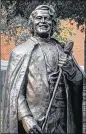  ??  ?? Iconic singer James Brown has been honored in downtown Augusta with a statue.