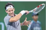  ??  ?? In Bestform: Dominic Thiem verlängert­e seine Siegesseri­e in Asien