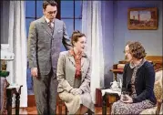  ?? CONTRIBUTE­D BY GREG MOONEY ?? Appearing in the cast of the Alliance Theatre’s “Sheltered” are John Skelley (from left), Amanda Drinkall and Lauren Boyd Lane. Skelley and Drinkall play a couple undertakin­g a noble cause as the Nazis target Jews in Europe in 1939.