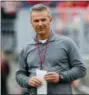  ?? JAY LAPRETE — THE ASSOCIATED PRESS FILE ?? Ohio State coach Urban Meyer watches the NCAA college football team’s spring game in Columbus, Ohio.