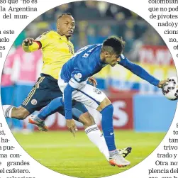  ?? FOTO: EFE ?? Neymar, ante Zúñiga, en el Brasil-Colombia que supuso la sanción que ha dejado sin Copa América al delantero del Barça