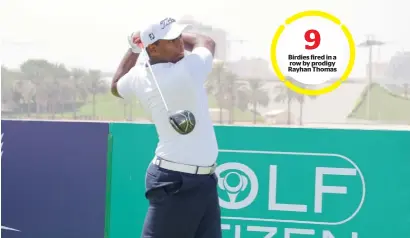  ?? Supplied photo ?? Rayhan Thomas in action during the Dubai Creek Open. —