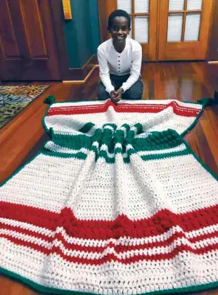  ??  ?? Designed exclusivel­y for Crochet World readers, make Jonah's Nordic Winter Afghan on page 36.