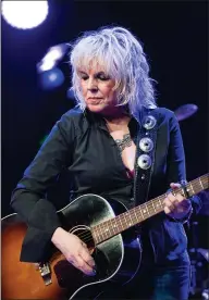  ?? JEFF SPICER — GETTY IMAGES ARCHIVES ?? Lucinda Williams wrapping up her “Lu’s Jukebox” streaming concert series with a New Year’s Eve show performing Rolling Stones songs, backed by a full band.