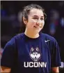  ?? Jessica Hill / Associated Press ?? UConn’s Caroline Ducharme before a game in Storrs in January.