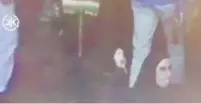  ?? (Israel Police) ?? AN IMAGE from CCTV shows a terrorist with scissors lunging toward a police officer in the capital yesterday.