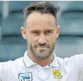  ??  ?? Proteas captain Faf du Plessis.