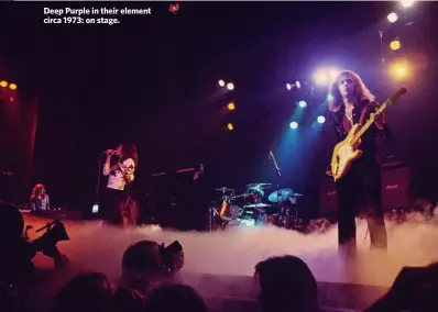  ?? ?? Deep Purple in their element circa 1973: on stage.