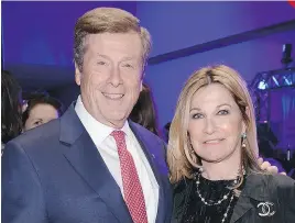  ??  ?? John Tory and Barbara Hackett