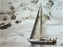  ??  ?? BELOW: Willy Ker and Assent in Anvers Island on the Antarctic Peninsula