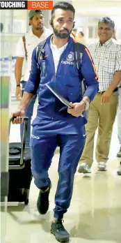  ?? — PTI ?? Ajinkya Rahane arrives in Nagpur on Tuesday for the second Test against Sri Lanka, starting on Friday.