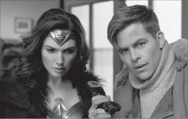  ?? DC Comics/Warner Bros. Pictures ?? Gal Gadot and Chris Pine in "Wonder Woman."