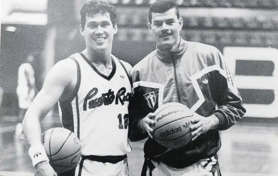  ?? Archivo ?? Mario “Quijote” Morales, a la izquierda, en el uniforme de Puerto Rico junto a Edgar León.