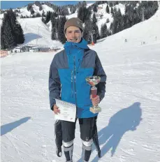  ?? FOTO: PRIVAT ?? Moritz Unger ist Sieger des Sölden-Rennens.