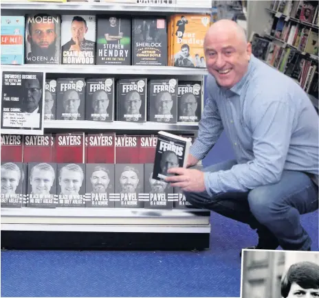  ?? TIM MCGUINNESS ?? ■ Glasgow underworld boss turned author, Paul Ferris, pictured with Stephen Sayers, right. Inset below, Ferris became an enforcer for crime boss Arthur Thompson at a young age