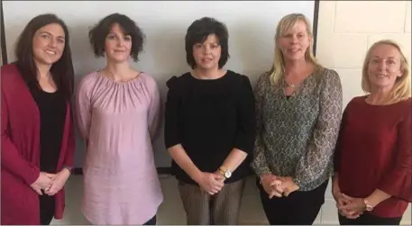  ??  ?? Louth Local Team -The Changing Lives Initiative (L-R Siobhan McDonald, Eileen Costello, Christina Ryan, Sandra Farrell & Annemarie Ó Murchú)