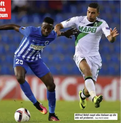  ?? Foto PHOTO NEWS ?? Wilfred Ndidi raapt elke Italiaan op die iets wil proberen.