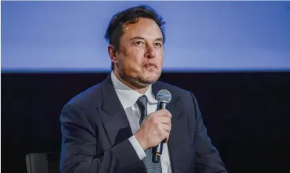  ?? Photograph: Carina Johansen/AP ?? Elon Musk is looking to get out of his $44bn deal to take over Twitter.