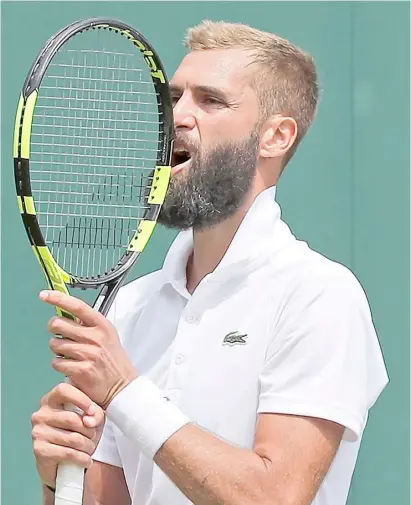  ?? AFP ?? BENOIT Paire marches to the third round of the ATP Winston-Salem Open.