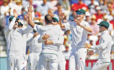  ?? ACTION IMAGES VIA REUTERS ?? South Africa's Vernon Philander celebrates the wicket of England's Keaton Jennings.