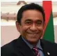  ??  ?? Yameen Abdul Gayoom