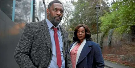  ??  ?? Idris Elba and co-star Wunmi Mosaku, who plays Luther’s new recruit DC Catherine Halliday.