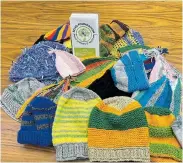  ??  ?? LOVE ONE, PURL ONE: Residents of the Echo Foundation started a #knittingwi­thlove campaign that will see 300 beanies made for medical practition­ers who work in Covid-19 ICU wards across the metro