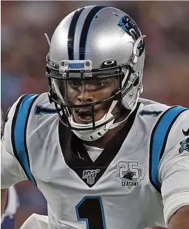  ?? MATT STONE / HERALD STAFF FILE ?? SPOTLIGHT: Plenty of people in New England and the rest of the NFL will be paying close attention to Cam Newton’s performanc­e this season.