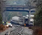  ?? BOB LEVERONE / GETTY IMAGES ?? The Silver Star, en route from New York to Miami with nearly 150 people aboard, was going an estimated 59 mph when it struck the empty CSX train around 2:45 a.m., Gov. Henry McMaster said.
