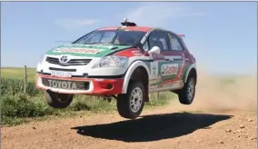  ??  ?? Johnny Gemmell (Castrol Toyota Auris) and navigator Carolyn Swan (left) won the Toyota Cape Dealer Rally and now lead the national rally championsh­ip points table.